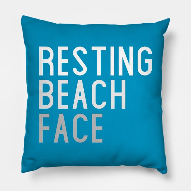 Resting Beach Face Pillow by MelissaJoyCreative