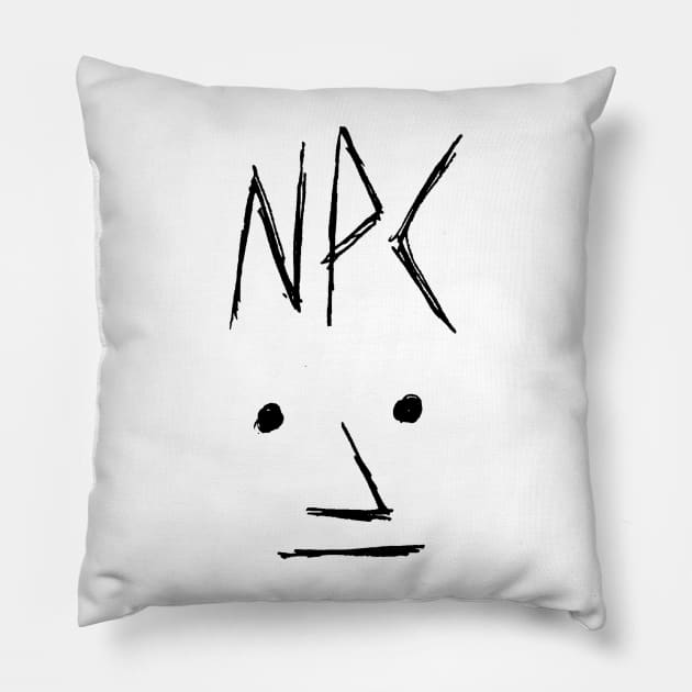 Dark and Gritty NPC Meme Pillow by MacSquiddles