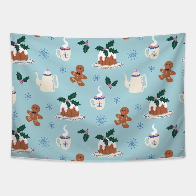 Cute Christmas pattern Tapestry by DanielK