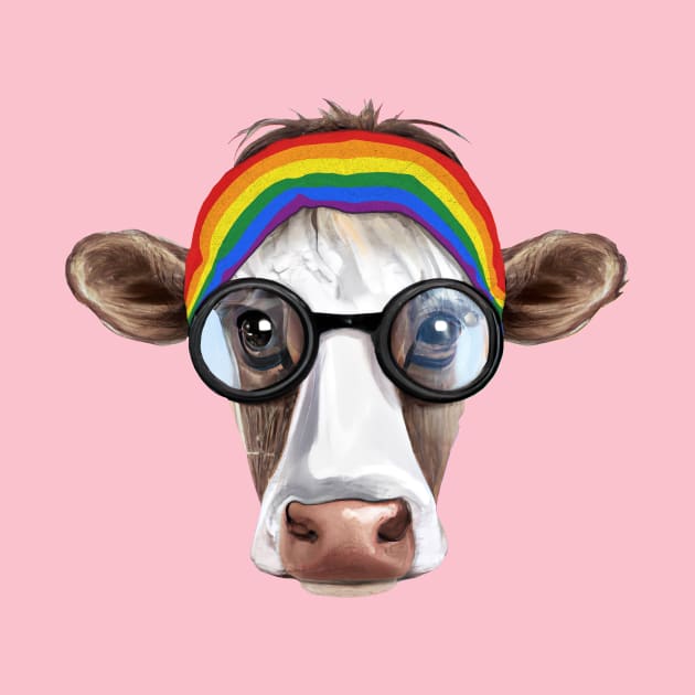 Subtle Pride, Subtle Gay, Subtle Gay Pride, Subtle Pride Flag, Pride Cow, Gay Cow, LGBT Pride, Gay Pride, Cute Pride, Pride, Gay Pride, Rainbow Flag Pride, LGBT Pride, Rainbow Pride, Rainbow Cow by GraviTeeGraphics