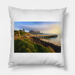 A long wharf or pier over a body of water on Lord Howe Island Pillow