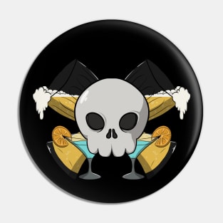 Bartenders crew Jolly Roger pirate flag (no caption) Pin