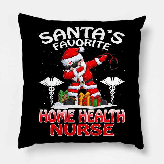 Santas Favorite Home Health Nurse Christmas T Shir Pillow by intelus