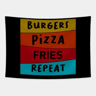 Burger Pizza Fries Tapestry