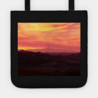 Sunset mountain Tote