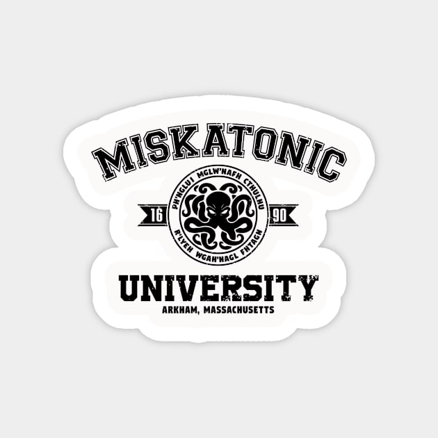 Miskatonic University (Black) Magnet by Miskatonic Designs