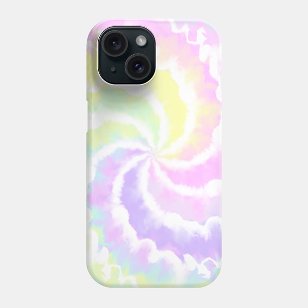 Tie Dye Pastel Rainbow Spiral Phone Case by Trippycollage