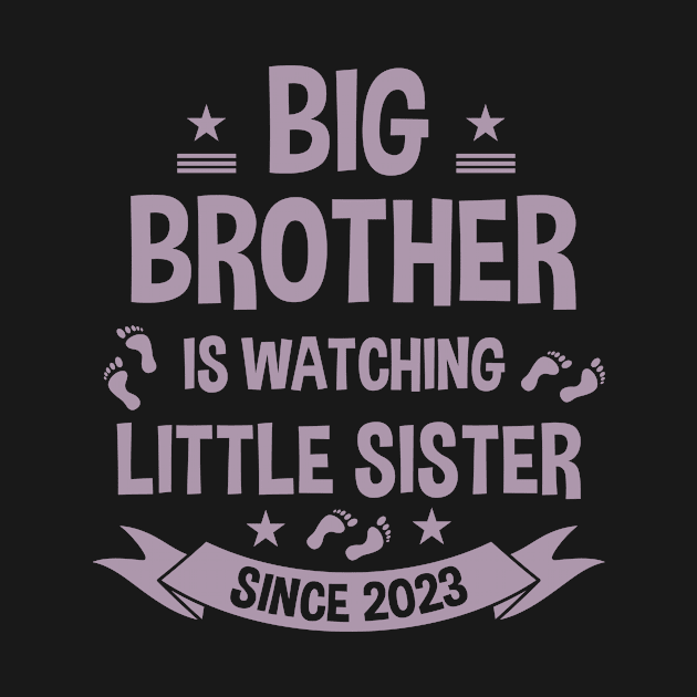 A big brother takes care of the little sister since 2023 by HBfunshirts