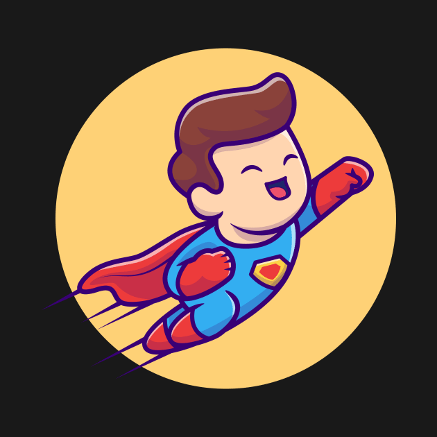 Cute SuperHero Flying Cartoon by Catalyst Labs