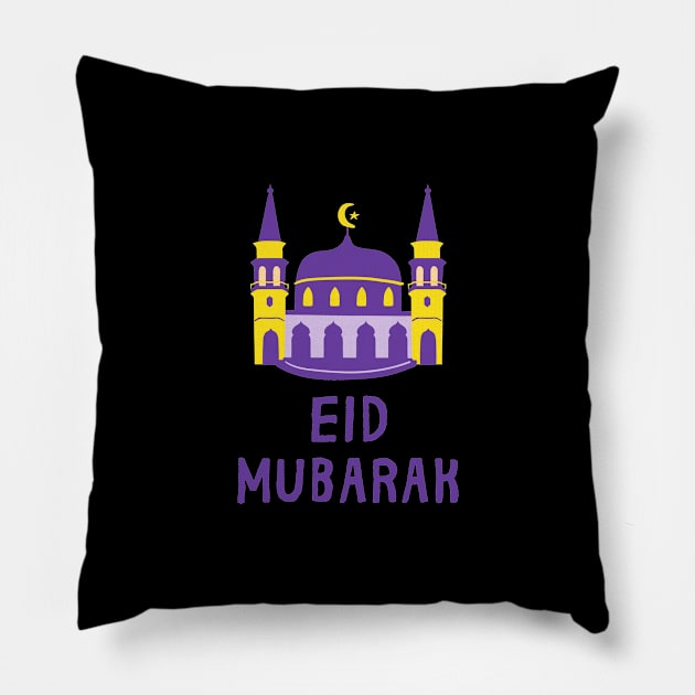 Eid Mubarak Ramadan Islam Religion Muslim Islamic Hijab Haj Eid Fitr June Cute Funny Sarcastic Introvert Happy Inspirational Motivational Pillow by EpsilonEridani