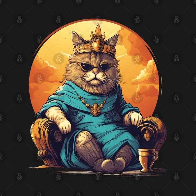 Funny Cat Nap King by origato