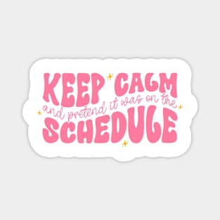 Keep Calm and Pretend It's on the Schedule shirt, Vetmed shirt, Work Life Magnet