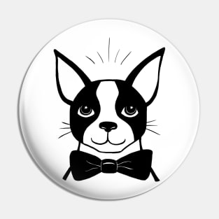 Bowtied Boston Terrier Pin