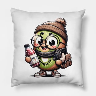 Hipster Kiwi - Kombucha Lover's Delight Pillow