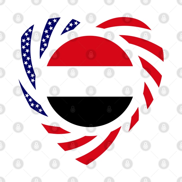 Yemeni American Multinational Patriot Flag (Heart) by Village Values