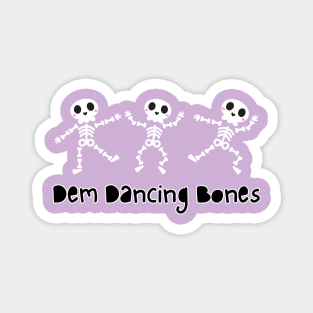 Dem Dancing Bones Cute Halloween Skeletons Magnet
