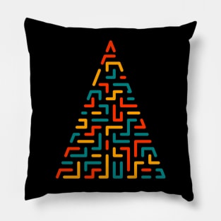 Abstract triangle lines colorful Pillow