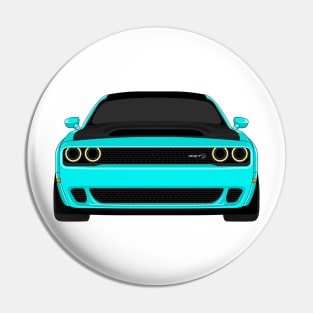 DODGE DEMON FRONT AQUA Pin