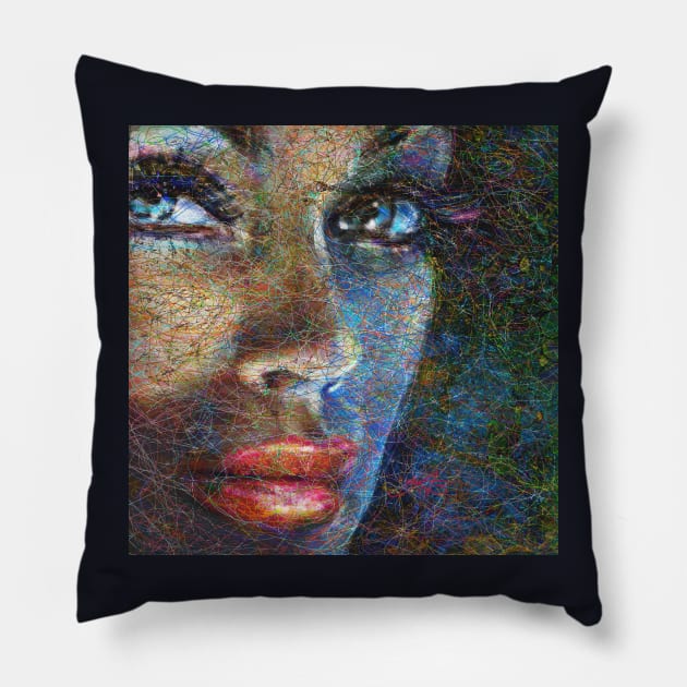 Brilliang Eyes Pop Pillow by Angie Braun