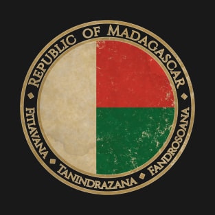 Vintage Republic of Madagascar Africa African Flag T-Shirt