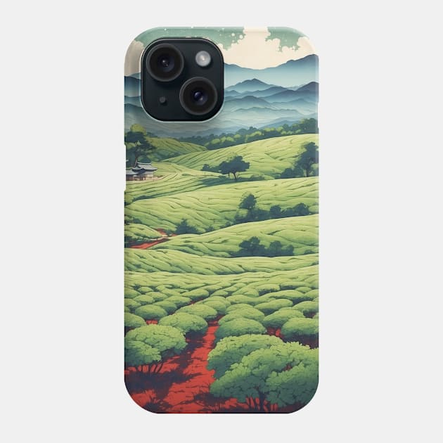 Boseong Green Tea Field South Korea Travel Tourism Retro Vintage Phone Case by TravelersGems