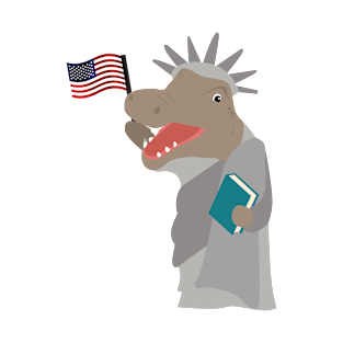 4th July Independence Day T-Rex Dinosaur T-Shirt