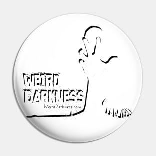 Weird Darkness Logo: White on Black Offset Pin