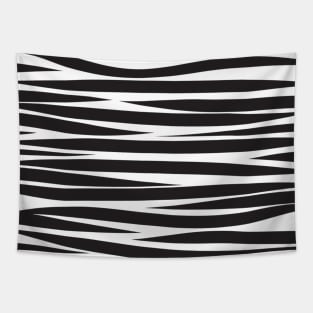 Striped black irregular pattern Tapestry