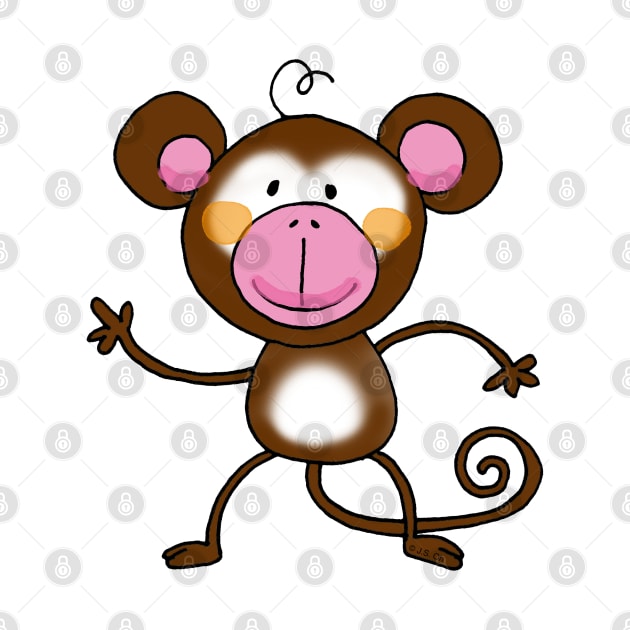 cute monkey by cartoonygifts