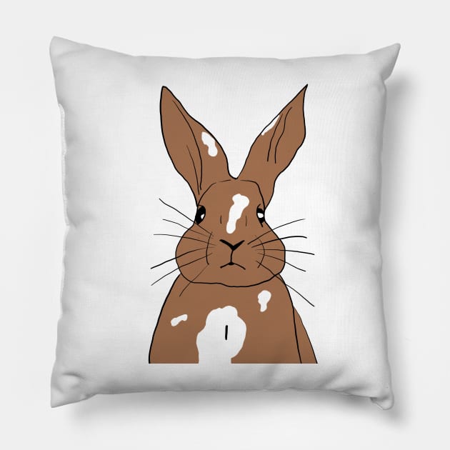 white fawn brown rabbit Pillow by Noamdelf06