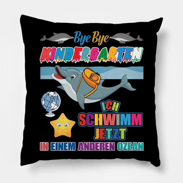 Einschulung Schulkind Delfin Pillow by Lin-Eve