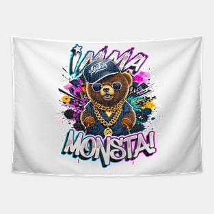 Imma Monsta! BEAR | Whitee | by Asarteon Tapestry