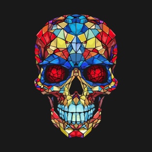 Stained Glass Window Skull T-Shirt