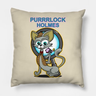 Purrlock Holmes Pillow