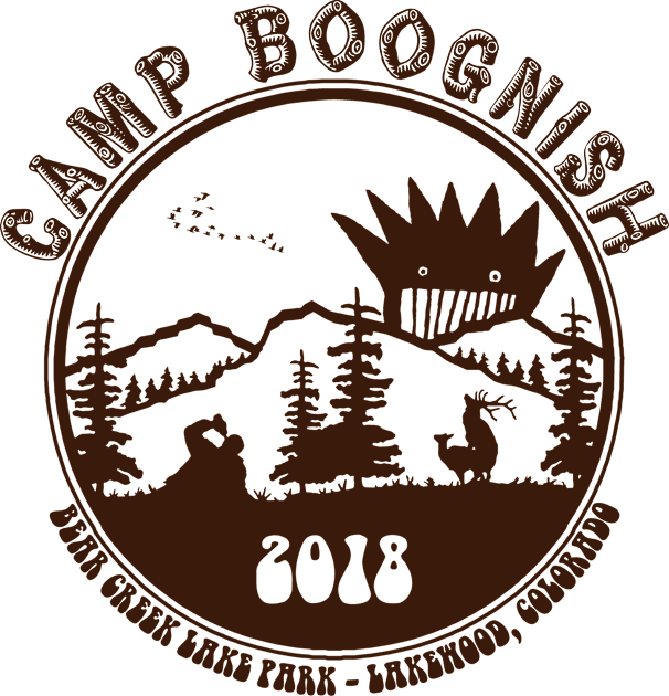 CAMP BOOGNISH (Vintage Brown) Kids T-Shirt by bradc