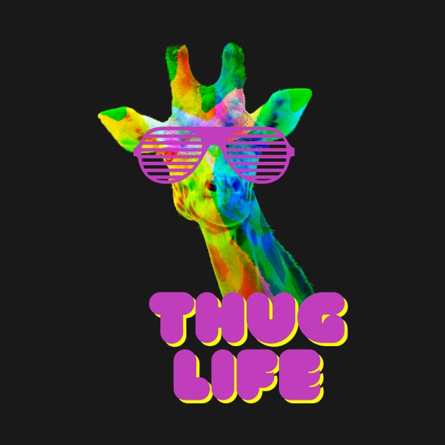 Thug Life Neon Giraffe by tweimer