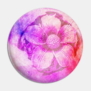 pink watercolor flower design Pin