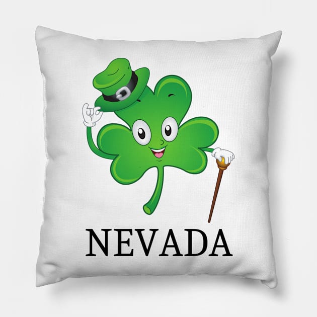 St Patrick&#39;s  Irish Shamrock NEVADA, Irish Gift for Wife Pillow by yassinebd