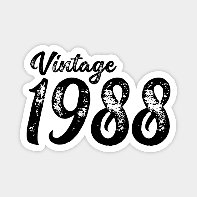 Vintage 1988 design Magnet by nikkidawn74