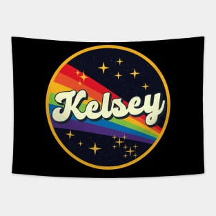 Kelsey // Rainbow In Space Vintage Style Tapestry