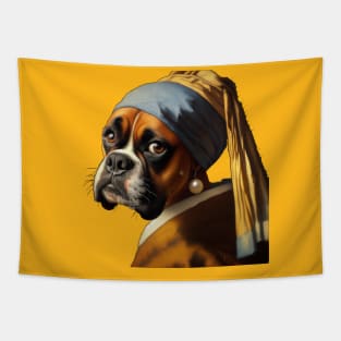 Boxer with the pearl earing Tapestry