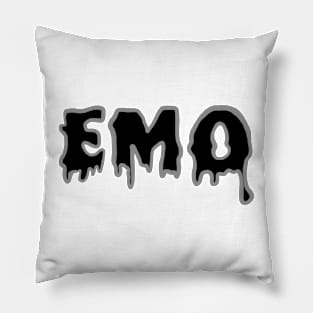 Light grey outline EMO Pillow