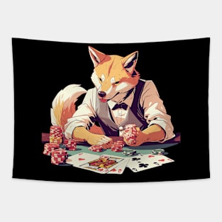 fox poker Tapestry