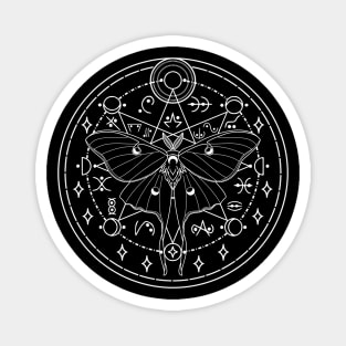 Luna Moth Moon Glyphs Magnet