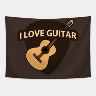 I Love Guitar Tapestry