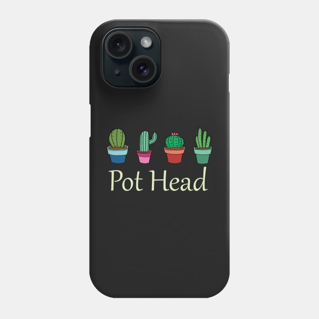 Funny Pot Head Gardener Succulent Phone Case by Ras-man93
