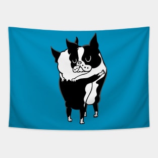 Boston Terrier Hugs Tapestry