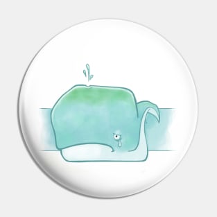 Sad Sad Whale Pin