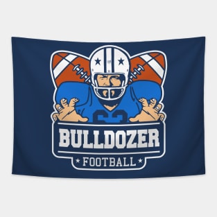 Bulldozer football Tapestry