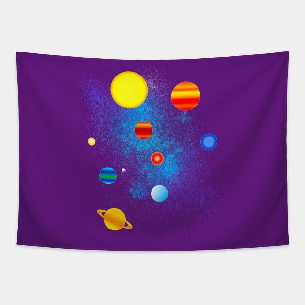 Solar System Space Tapestry by Scar